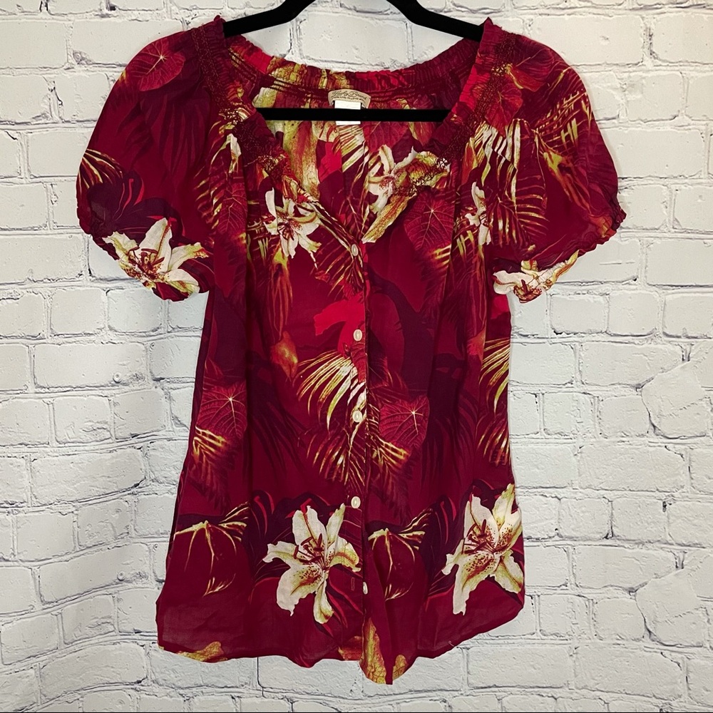 Lucky Brand Hawaiian Blouse - Picture 2 of 6